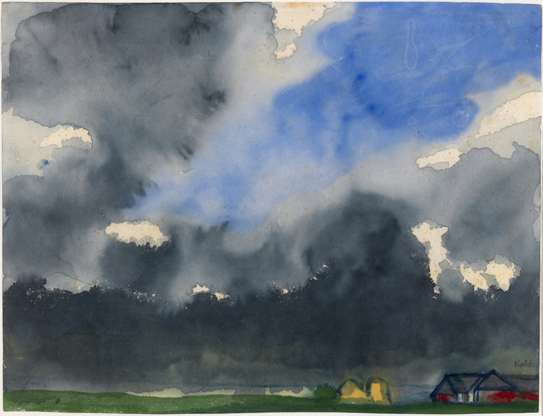 Emil Nolde (1867-1956), 'Rain over a Marsh'. © Nolde Stiftung Seebüll. Photo © NGI.