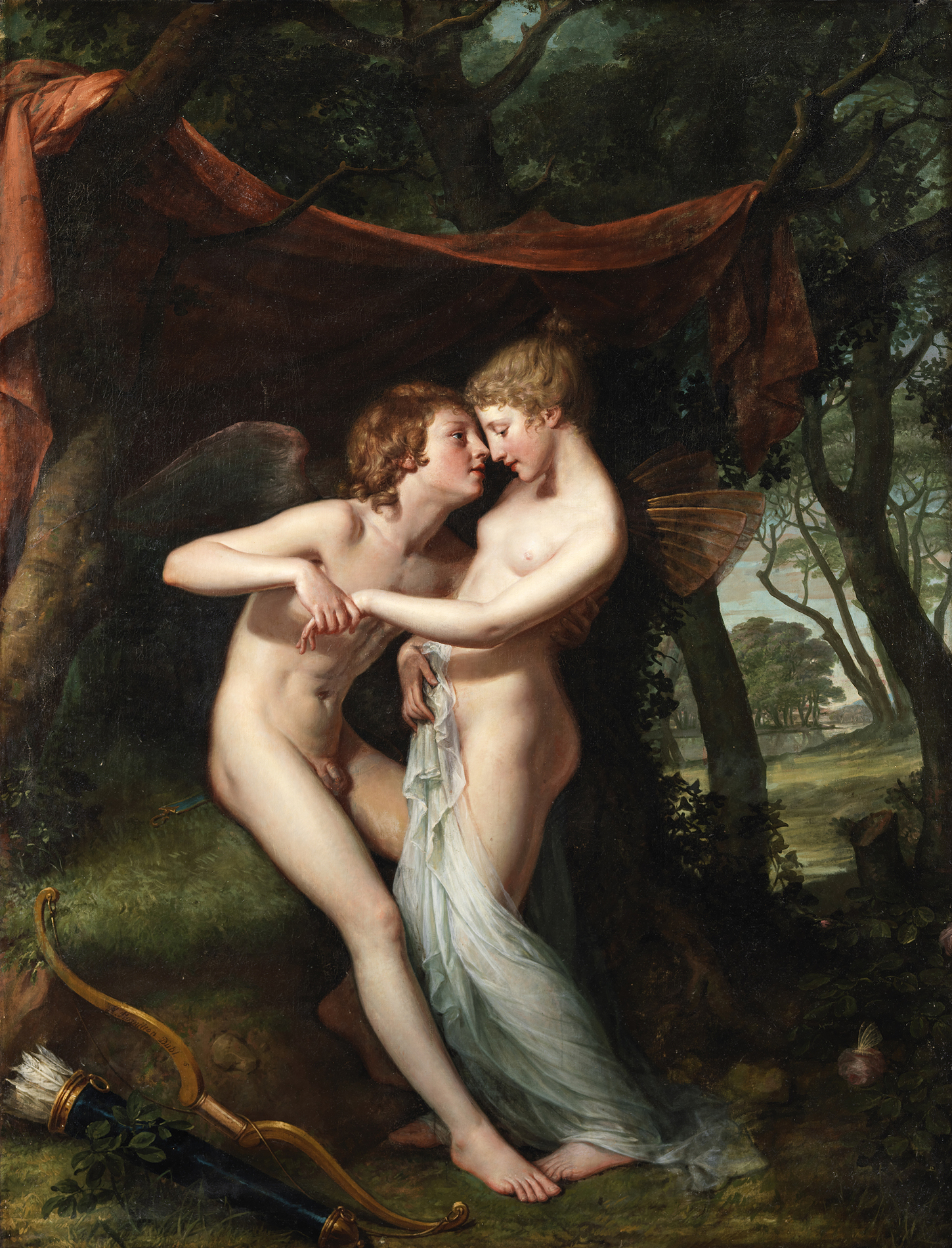 Cupid and Psyche stand in the Nuptial Bower