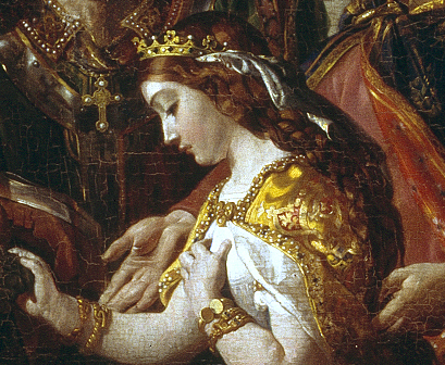 Daniel Maclise (1806-1870), detail from 'The Marriage of Strongbow and Aoife', c.1854. © National Gallery of Ireland.