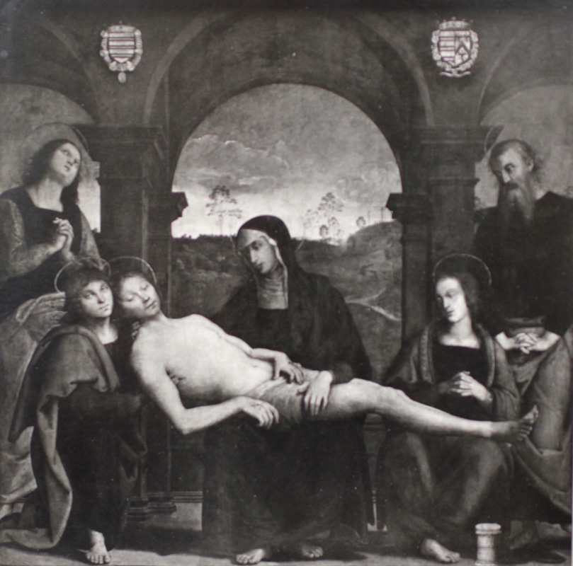 Perugino's 'The lamentation over the dead Christ' photographed in 1931, after its acquisition. © National Gallery of Ireland.