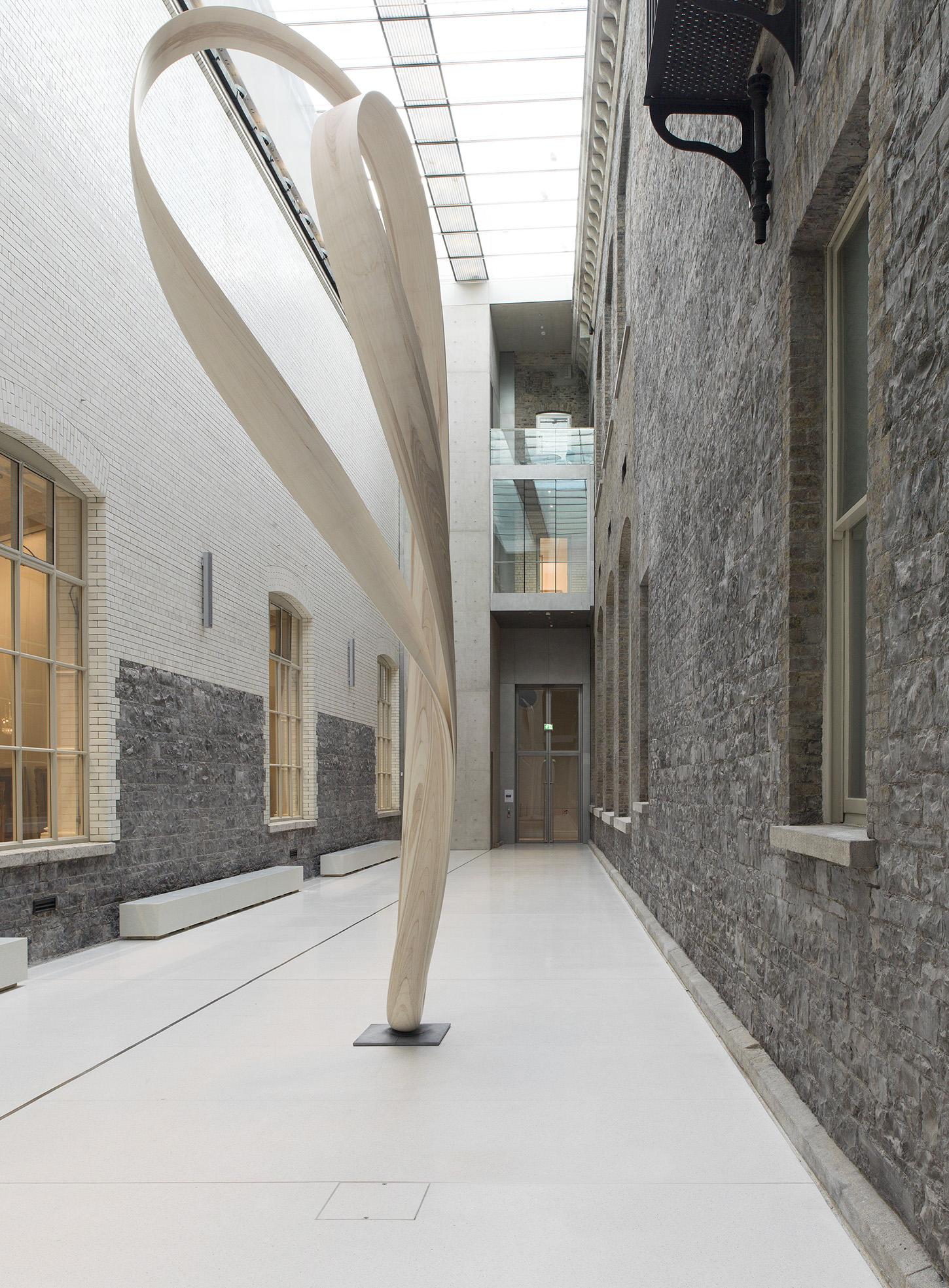 A sculpture, Magnus Modus, pictured in the Gallery's light-filled courtyard.