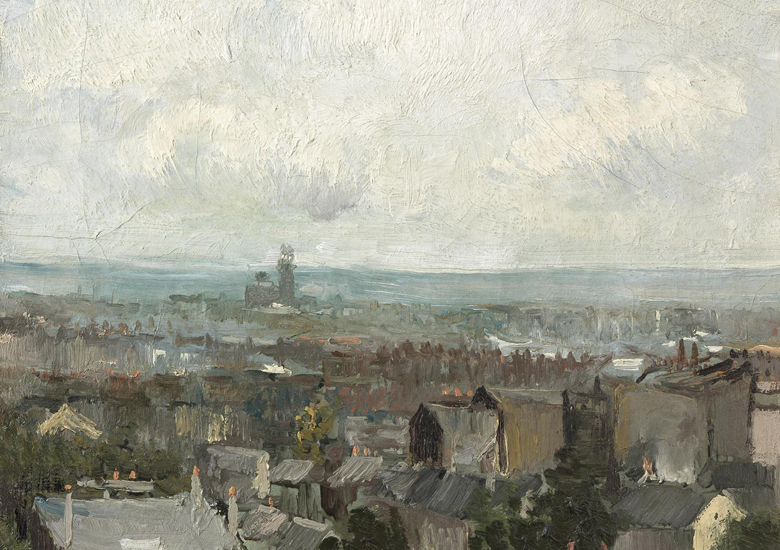 Detail from Rooftops in Paris