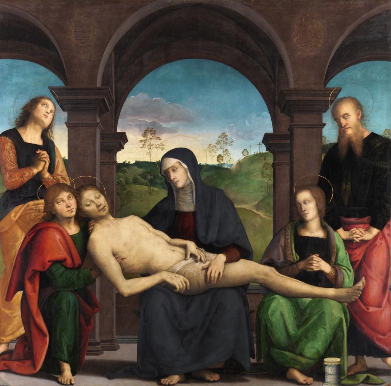 Perugino (c.1450-1523), 'The Lamentation over the Dead Christ', c.1495. © National Gallery of Ireland. 