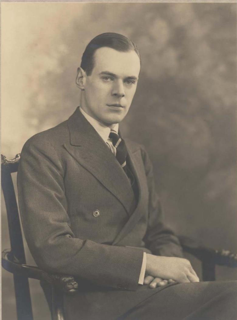 Vintage photograph portrait of Denis Mahon