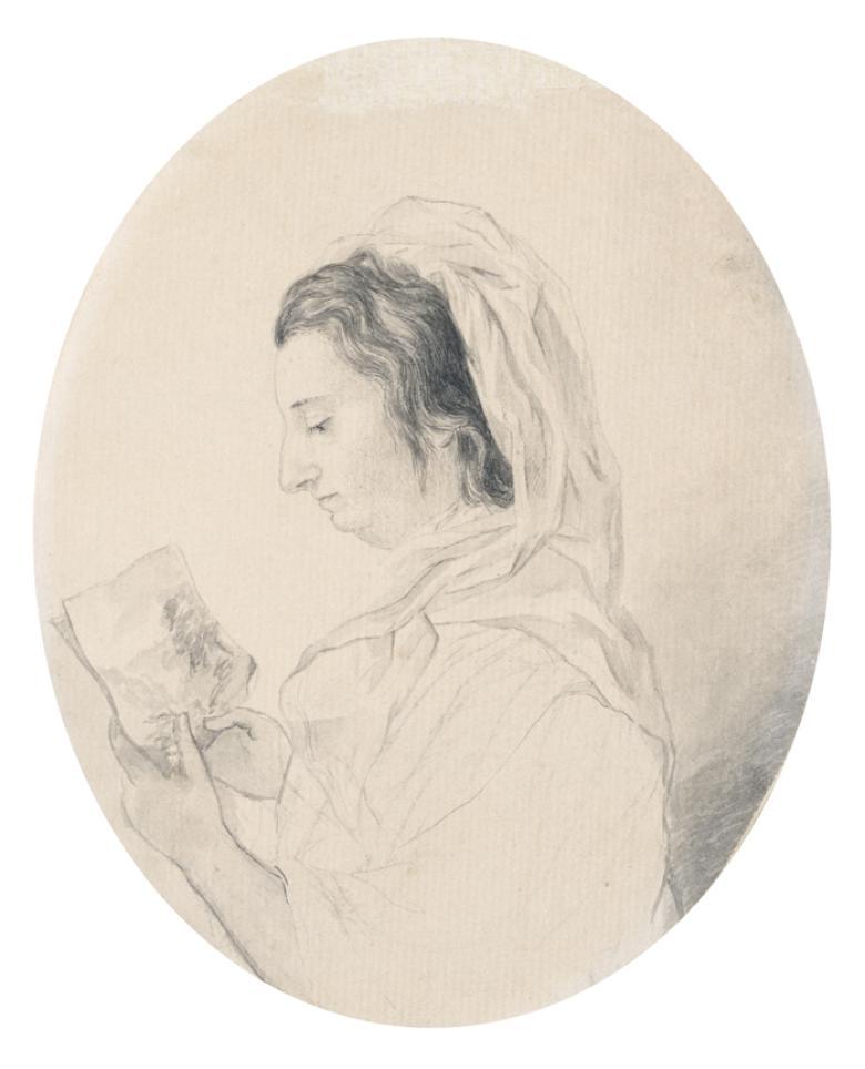Maria Spilsbury Taylor, 'Self-portrait holding drawing', c.1815. Image © National Gallery of Ireland.