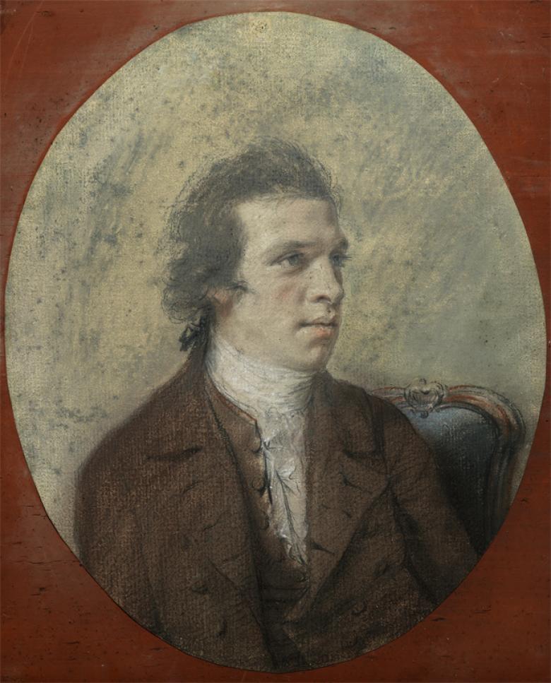 Hugh Douglas Hamilton (1740-1808 ), 'Portrait of Thomas Roberts (1748-1777), Artist', c.1769. Photo © National Gallery of Ireland