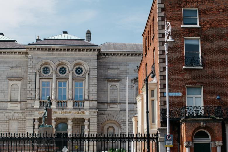 A view of the Merrion Square facade of National Gallery of Ireland