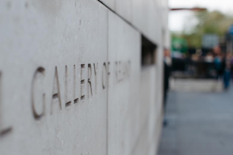 View of Millennium Wing entrance to National Gallery of Ireland