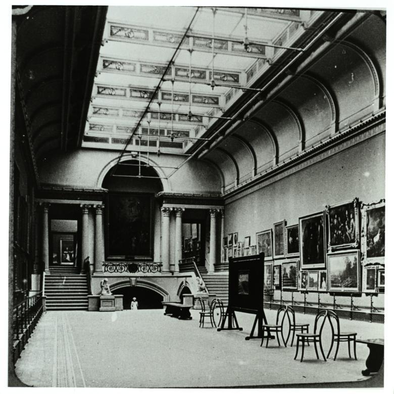 Historical Photograph of the Grand Gallery, National Gallery of Ireland