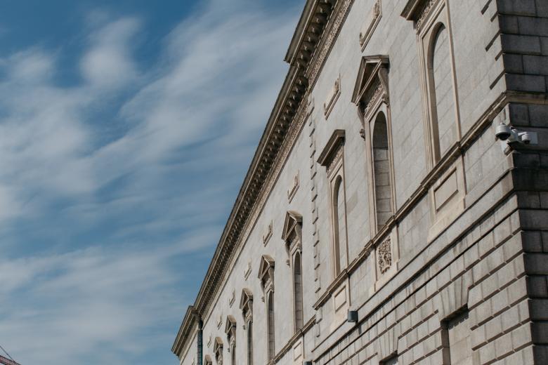 View of the Gallery's Merrion Square facade at an angle