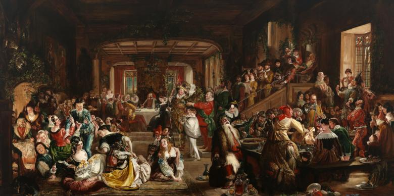 Daniel Maclise (1806-1870), 'Merry Christmas in the Baron's Hall', 1838. © National Gallery of Ireland. 