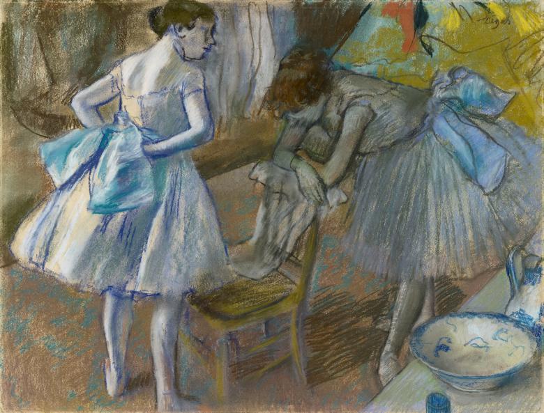 Edgar Degas (1834-1917), 'Two Ballet Dancers in a Dressing Room', c.1880. Image National Gallery of Ireland.