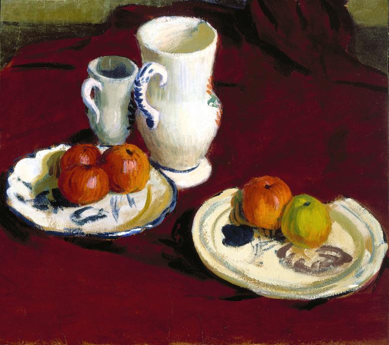 Roderic O'Conor (1860-1940), 'Still life with Apples and Breton Pots', c.1896-1897. © National Gallery of Ireland.