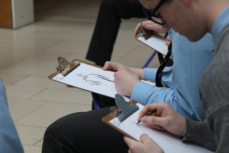 Students Sketching National Gallery of Ireland Schools Programme