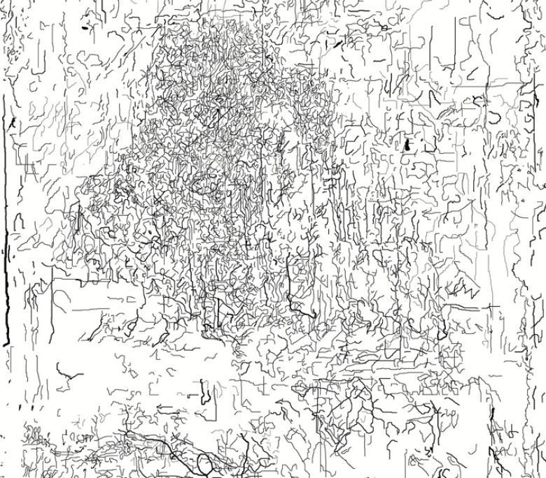 Brian Fay, 'Crack drawing The Lacemaker', 2017. © the artist