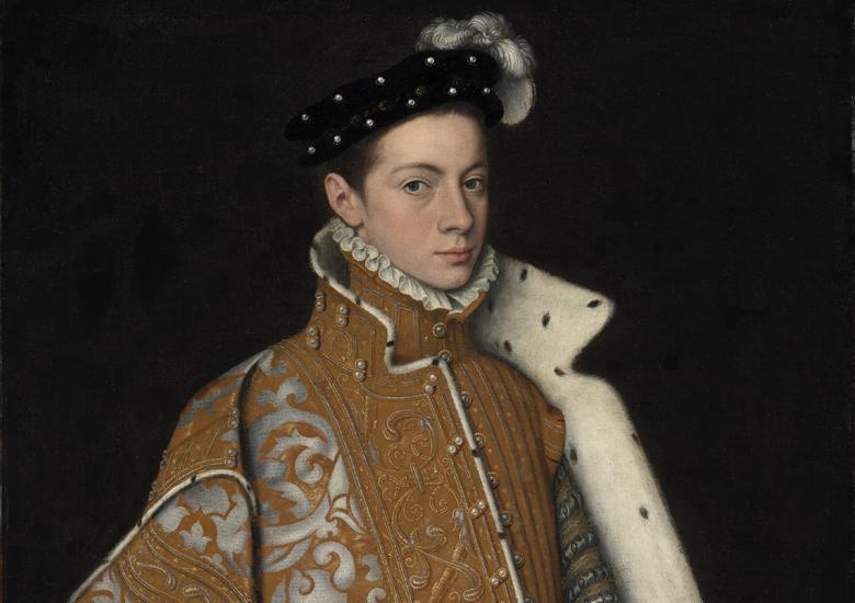 Detail from Baroque portrait by Sofonisba Anguissola of Prince Alessandro Farnese 