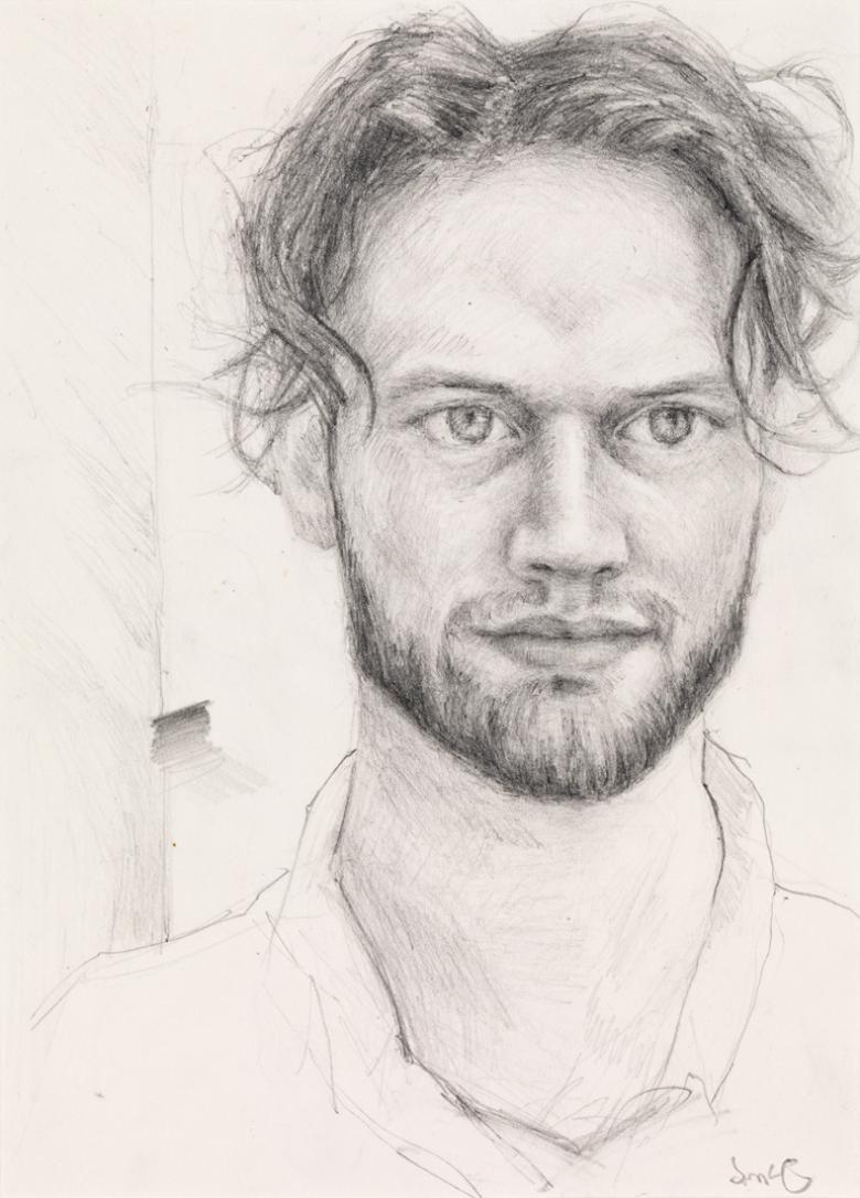 Sean McGuill (b.1995), 'Self Portrait', 2017. © the artist. Photo © National Gallery of Ireland.