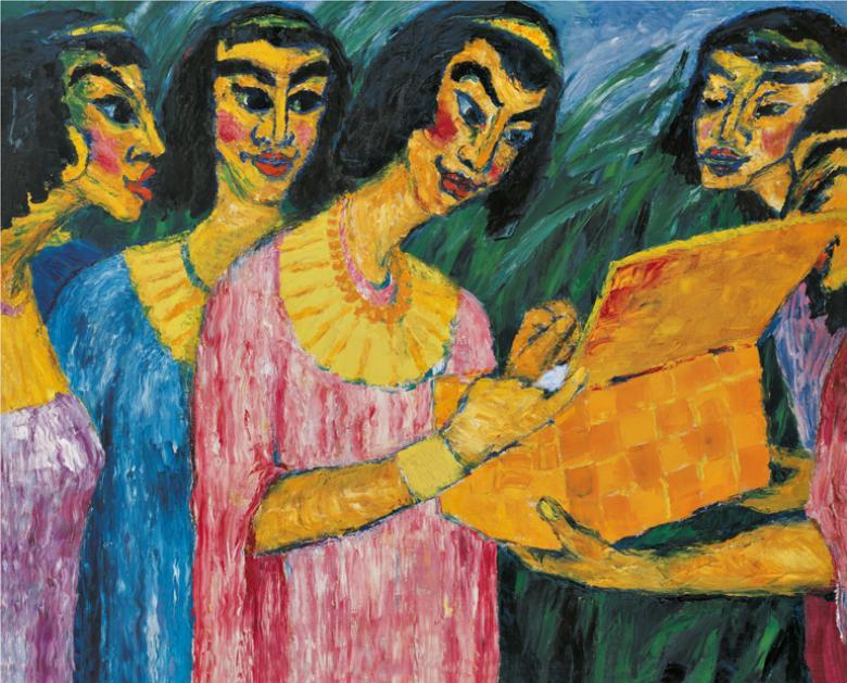 Emil Nolde (1867-1956), 'Pharaoh's Daughter Finds Moses', 1910 © Nolde Stiftung Seebüll.