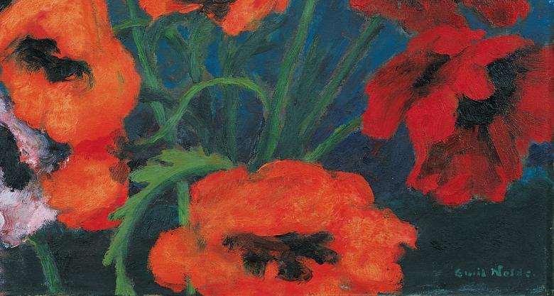 Emil Nolde (1867-1956), 'Large Poppies (Red, Red, Red)' - detail, 1942. © Nolde Stiftung Seebüll.