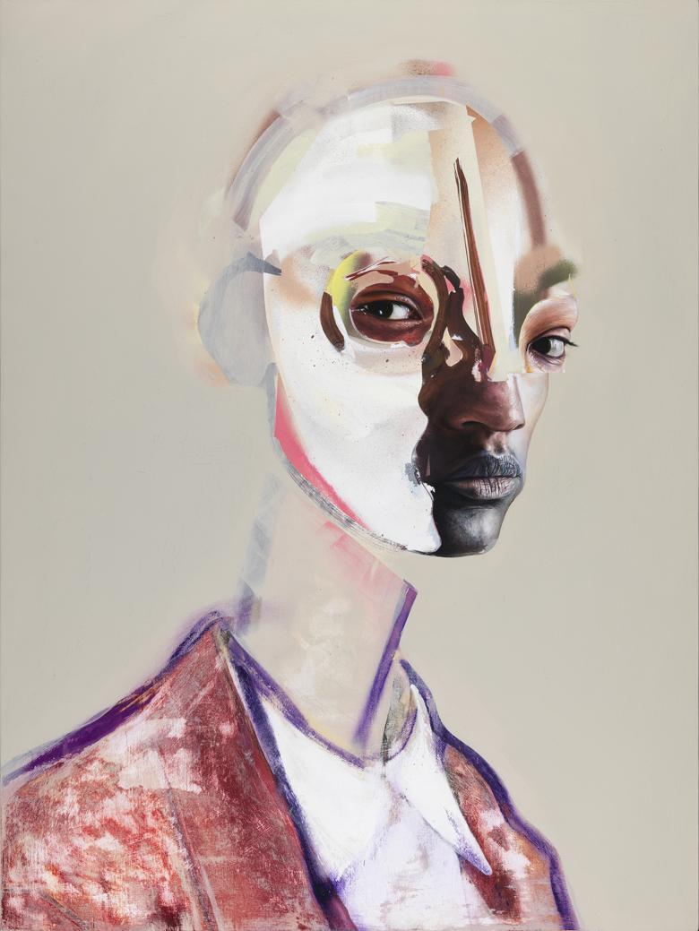 David Booth (b. 1986), Unit, 2018. Oil, acrylic and spray paint, 80 x 60cm. © David Booth. Photo © National Gallery of Ireland