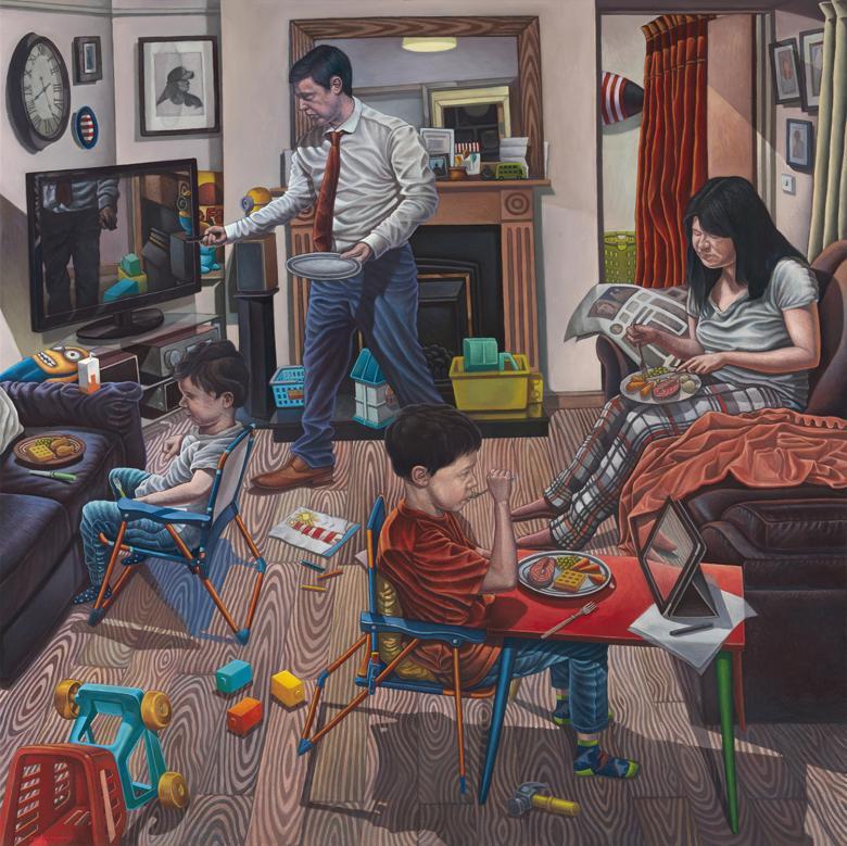 Connor Maguire (b. 1977), Portrait of a Modern Family, 2018. © Connor Maguire. Photo © National Gallery of Ireland.