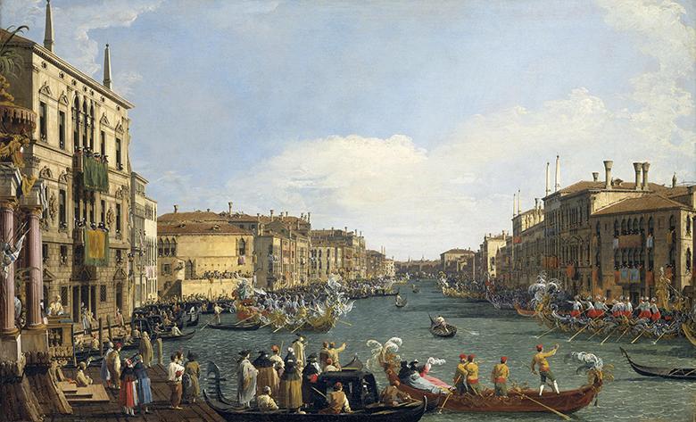 Canaletto (1697-1768), 'A Regatta on the Grand Canal', c.1733-4. Royal Collection Trust / © Her Majesty Queen Elizabeth II 2018