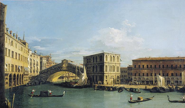 Canaletto (1697-1768), 'The Rialto Bridge from the North', c.1726-7. Royal Collection Trust / © Her Majesty Queen Elizabeth II 2018