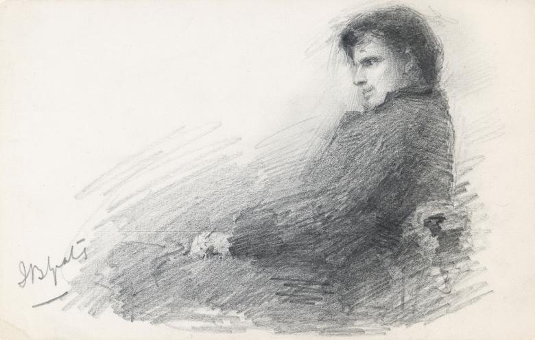 Pencil drawing of W.B. Yeats