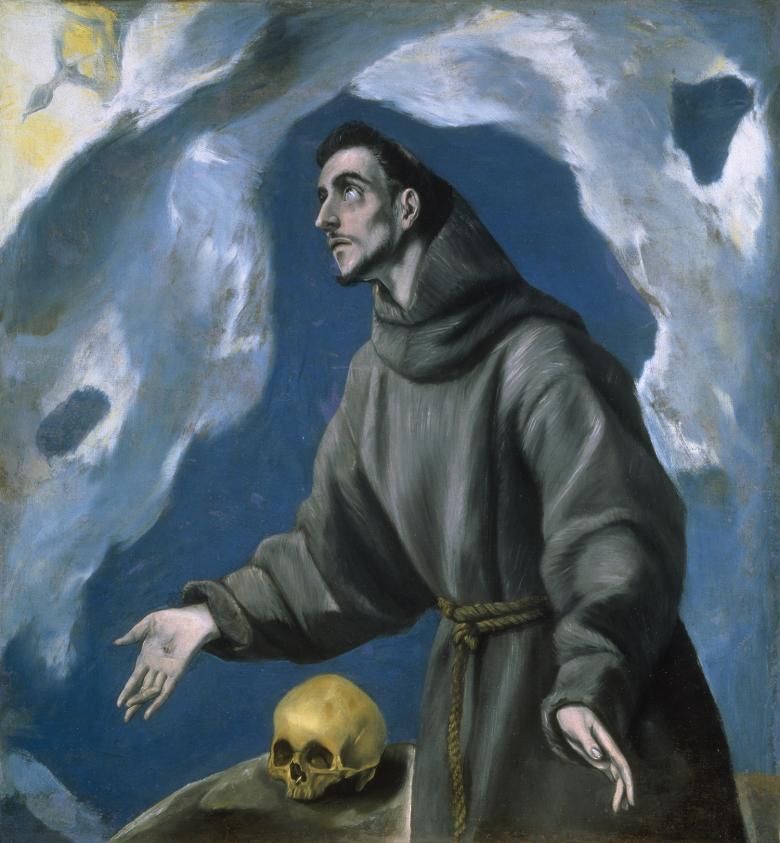 Oil painting of Saint Francis