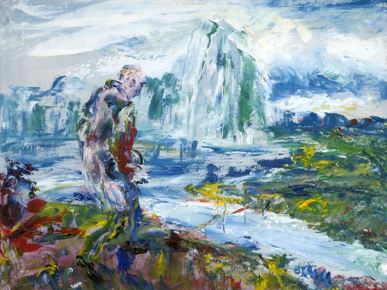 An expressionistic painting. 