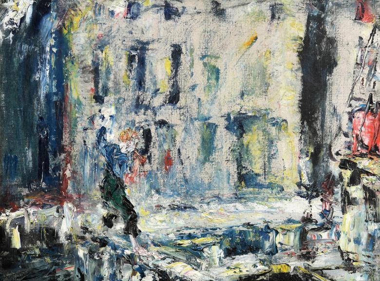 An expressionistic painting. 