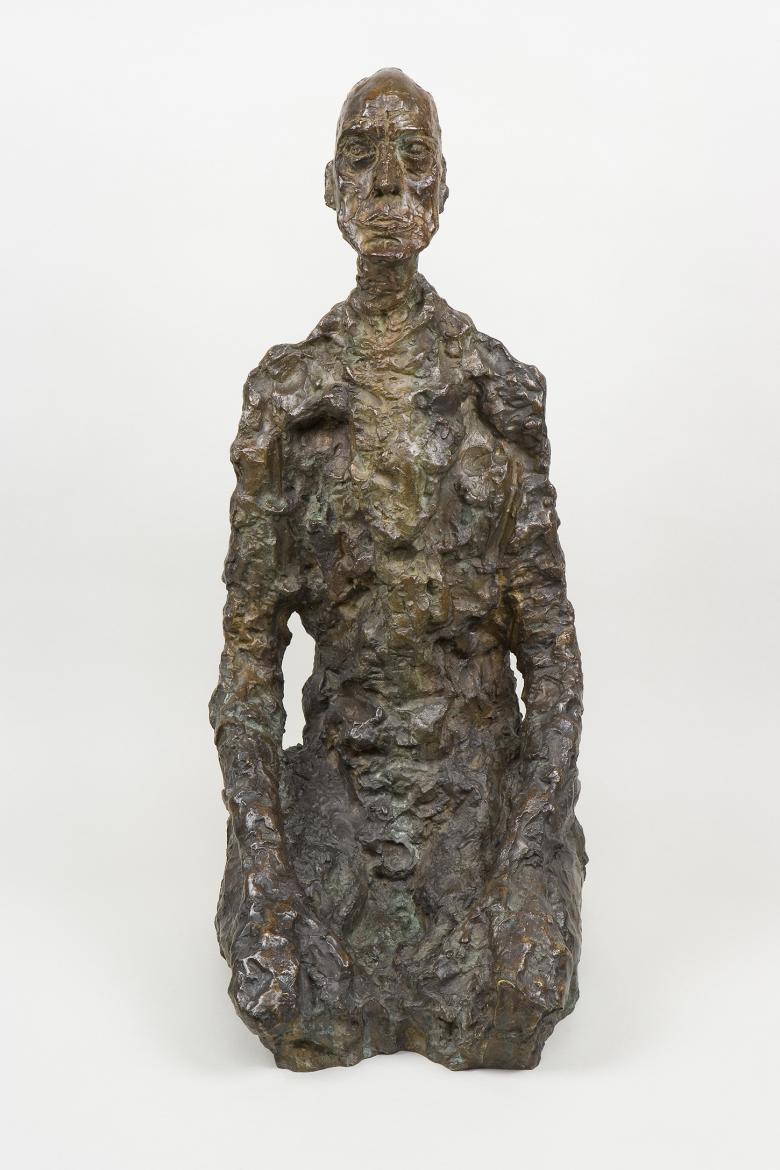 Bronze bust of a male figure