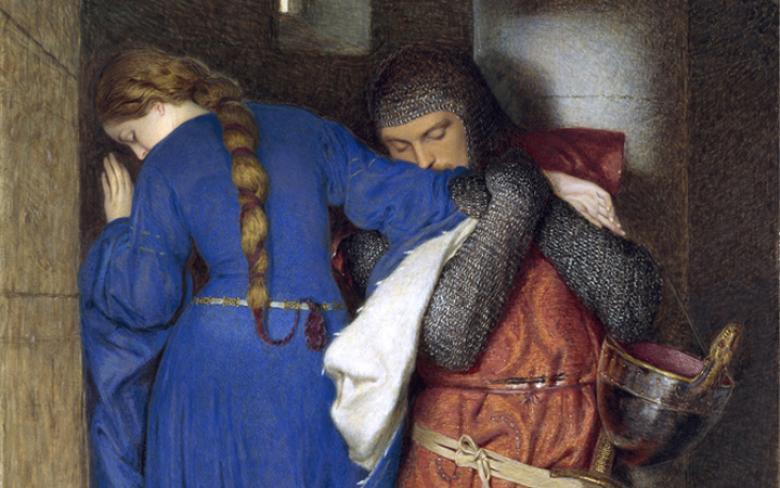 Frederic William Burton (1816-1900), 'The Meeting on the Turret Stairs' 1864 - detail. © National Gallery of Ireland.