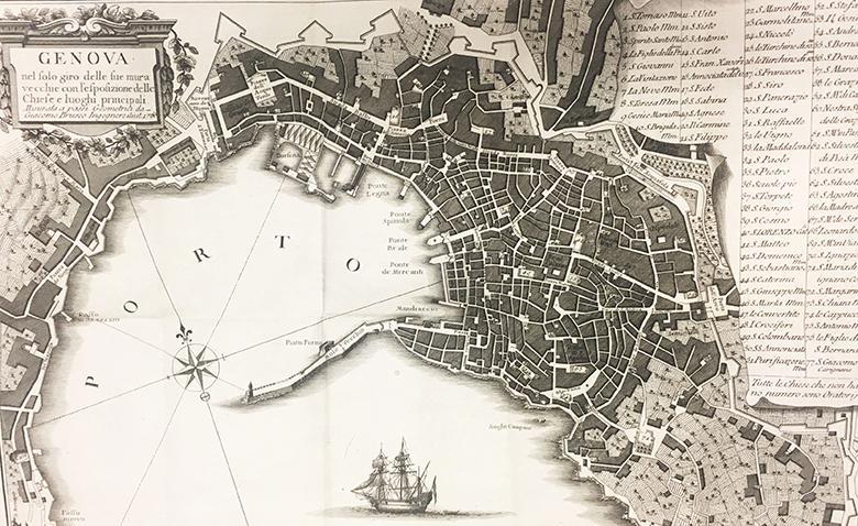 Map of Genoa dating to 1781.