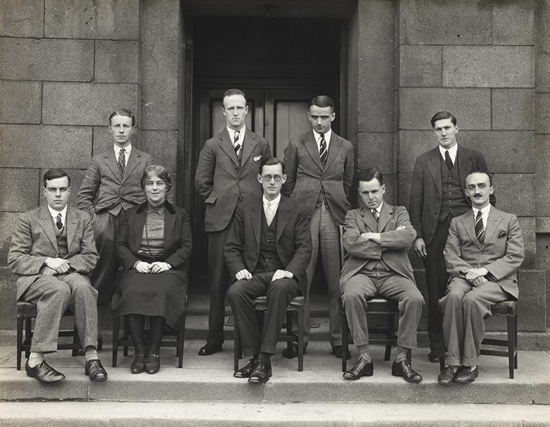 Dr Marie Lea-Wilson (1887–1971) from group photograph outside Harcourt Street c.1929
