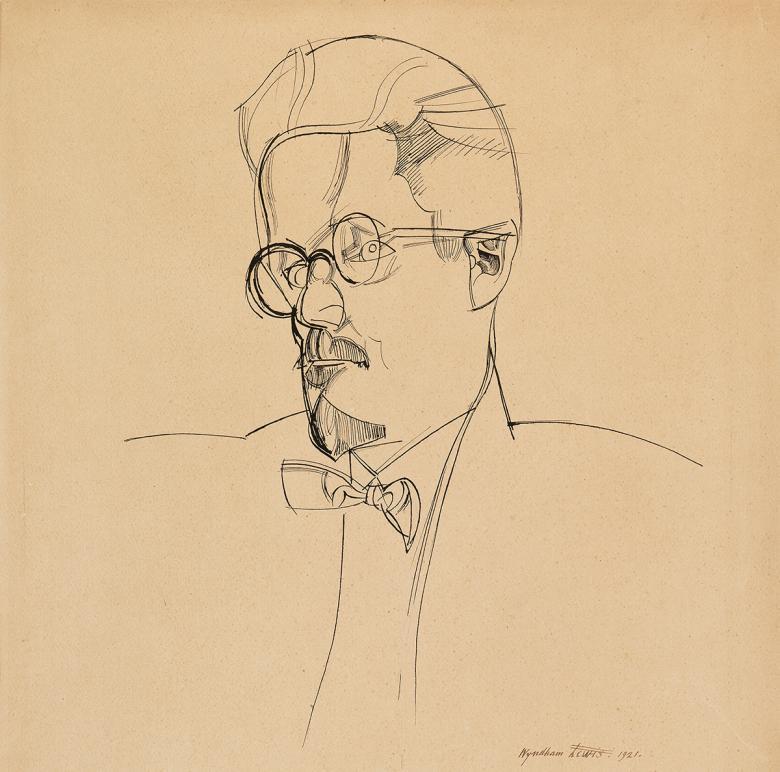 Line drawing of James Joyce