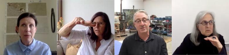 collage of  photos of four artists