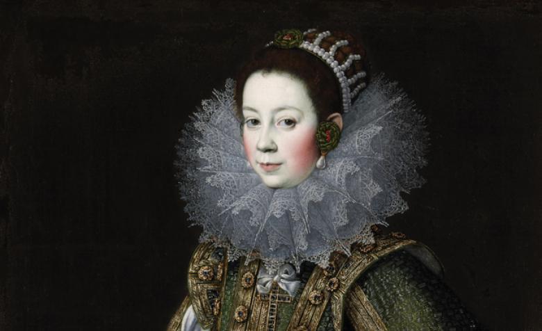 Detail of a portrait of an unknown sitter by an unknown Spanish 17th-century artist.