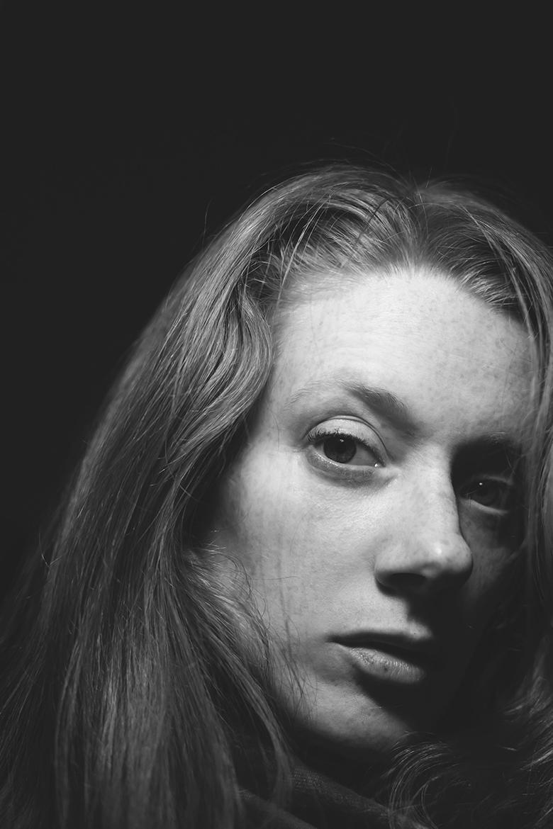 Black and white portrait of Hazel Coonagh