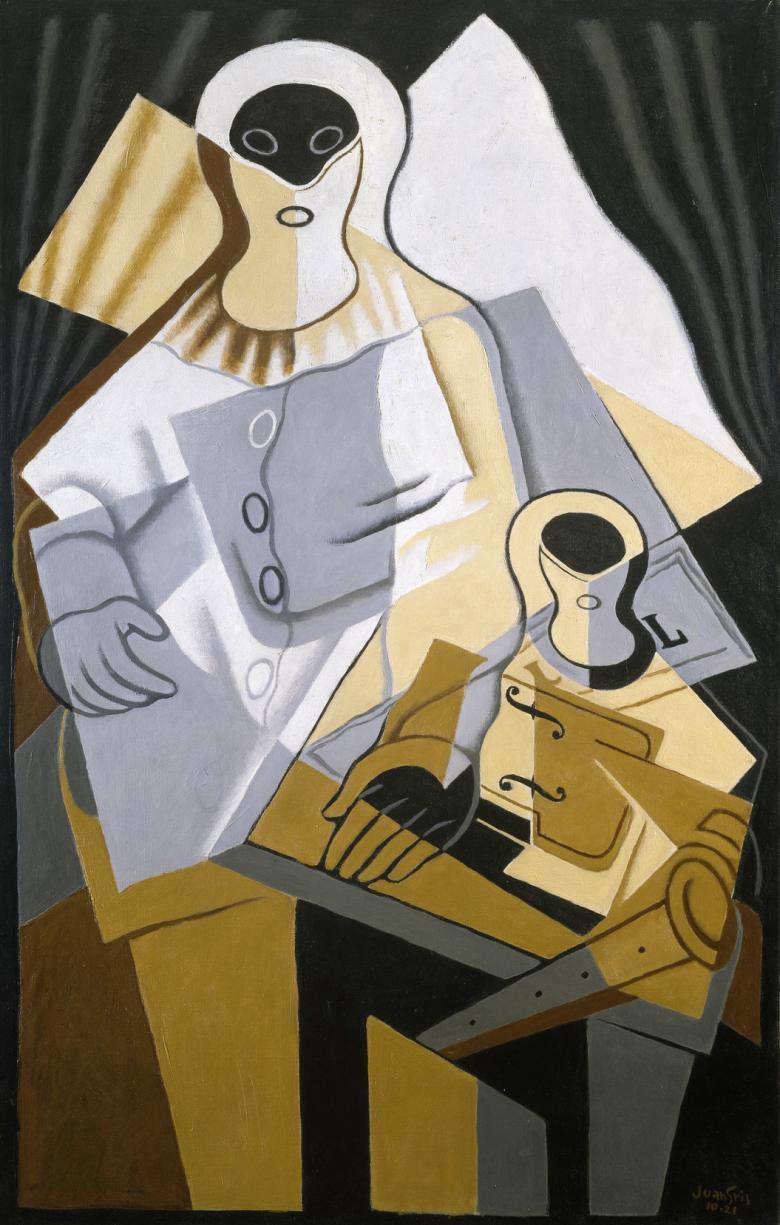 Painting of a pierrot by Juan Gris