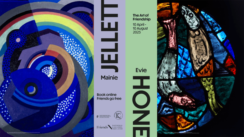 Exhibition poster with details of artworks and some text