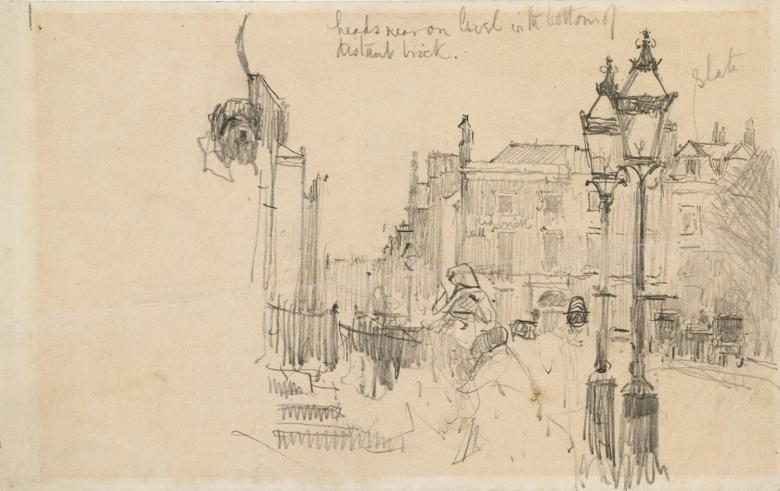 Drawing of an urban street