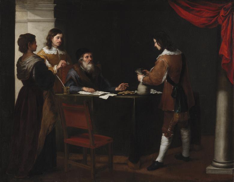 Oil painting by Murillo of an episode from the Prodigal Son parable