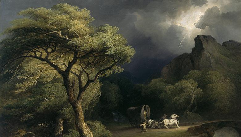 Detail from James Arthur O'Connor, A Thunderstorm: the Frightened Wagoner, 1832