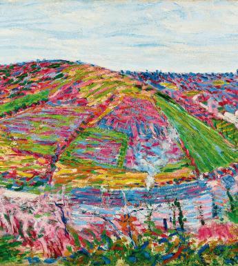 Roderic O'Conor, 'Landscape, Pont-Aven', 1892. Trustees of the W.R. Warburton 1996 Settlement. Photograph courtesy of Sotheby's