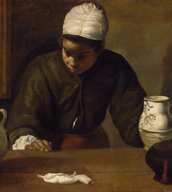 Diego Velázquez (1599-1660), 'Kitchen Maid with the Supper at Emmaus', c.1617-1618. © National Gallery of Ireland. 