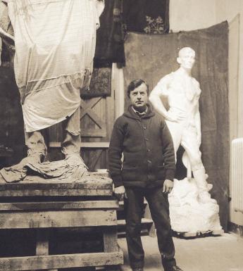 Andrew O'Connor in his studio, CSIA, Irish Art Archive