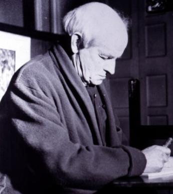 Jack B. Yeats at work. © National Gallery of Ireland