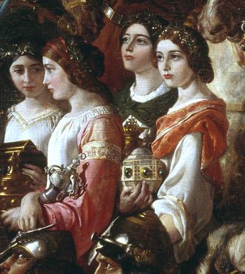 Daniel Maclise (1806-1870), detail from 'The Marriage of Strongbow and Aoife', c.1854. © National Gallery of Ireland.