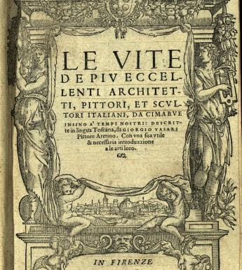 Title page of Vasari's Vite